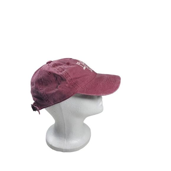 Mama Bear Denim Hat Adjustable Washed Dyed Cotton Baseball Caps. Red. OSFM - Picture 4 of 5